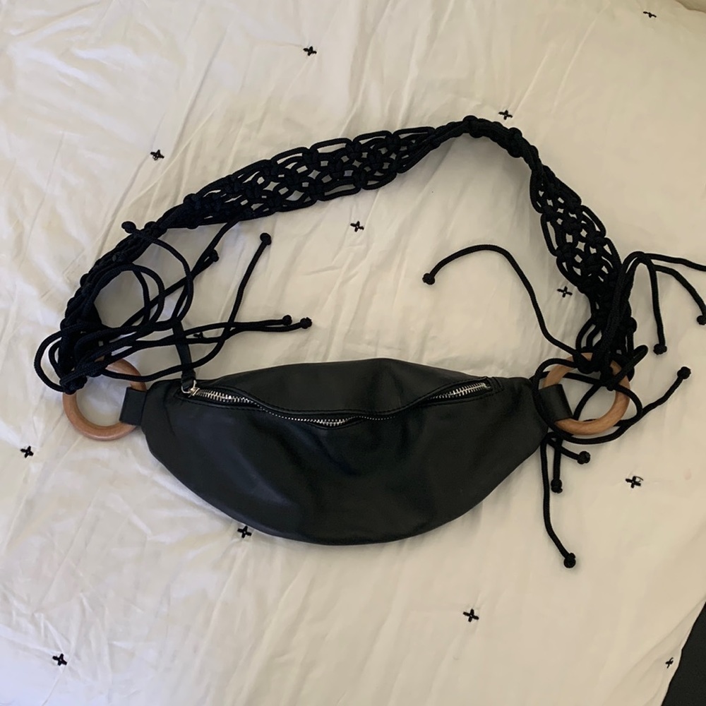 Macramé Leather Belt Bag & Other Stories